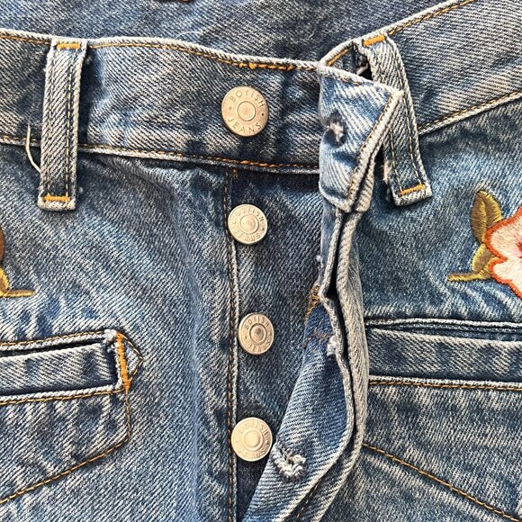 Ladies Boyish by HER Jeans Size‎ 27 Blue Wash Billy Embroidered Button F… - Picture 10 of 11